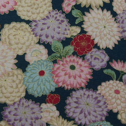 ♪コットン素材♪素敵な和風の菊花柄生地♪Quilt-gateNo:313 4枚目の画像