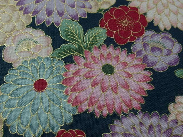 ♪コットン素材♪素敵な和風の菊花柄生地♪Quilt-gateNo:313 5枚目の画像