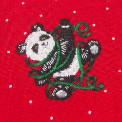 ♪コットン素材♪パンダちゃんのクリスマス柄Cranston print生地♪No:351 2枚目の画像