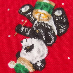 ♪コットン素材♪パンダちゃんのクリスマス柄Cranston print生地♪No:351 4枚目の画像