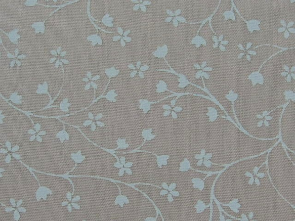 ♪コットン素材♪可愛い白い花柄サーモンピンク色生地♪No:430 3枚目の画像