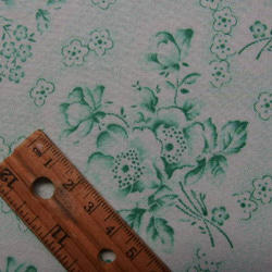 ♪コットン素材♪レトロなペパーミントグリーンの花柄♪WestmisterNo:129 5枚目の画像