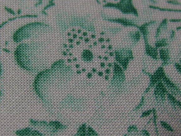 ♪コットン素材♪レトロなペパーミントグリーンの花柄♪WestmisterNo:129 7枚目の画像