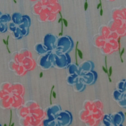 超レア♪ヴィンテージ生地♪レトロなピンクとブルーの花柄80ｓ♥♪cc20 4枚目の画像