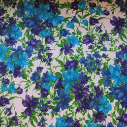 超レア♪ヴィンテージ生地♪ハワイアン生地紫と青花柄♥♪cc22 4枚目の画像