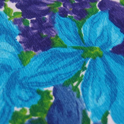 超レア♪ヴィンテージ生地♪ハワイアン生地紫と青花柄♥♪cc22 5枚目の画像