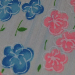 超レア♪ヴィンテージ生地♪レトロなピンクとブルーの花柄80ｓ♥♪cc20 6枚目の画像