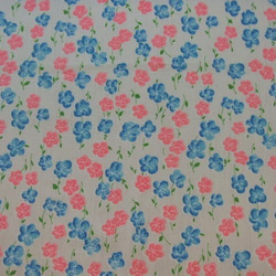 超レア♪ヴィンテージ生地♪レトロなピンクとブルーの花柄80ｓ♥♪cc20 7枚目の画像