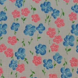 超レア♪ヴィンテージ生地♪レトロなピンクとブルーの花柄80ｓ♥♪cc20 8枚目の画像