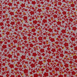 ♪コットン素材♪小さな赤い花と黄色い実柄♪No:31 5枚目の画像