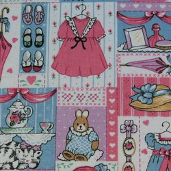 ♪コットン素材♪可愛いドレスと猫とベアー柄Fabric Tradition♪ No:45 6枚目の画像