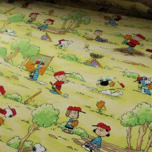 スヌーピー ビンテージシーツ　野球柄 スヌーピー ビンテージシーツ スヌーピー ロックンロール