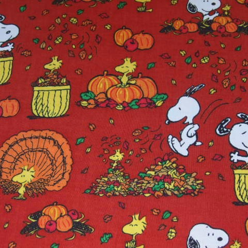 アメリカ☆ビンテージ☆素敵な秋のスヌーピー柄☆2006s生地No:27 生地
