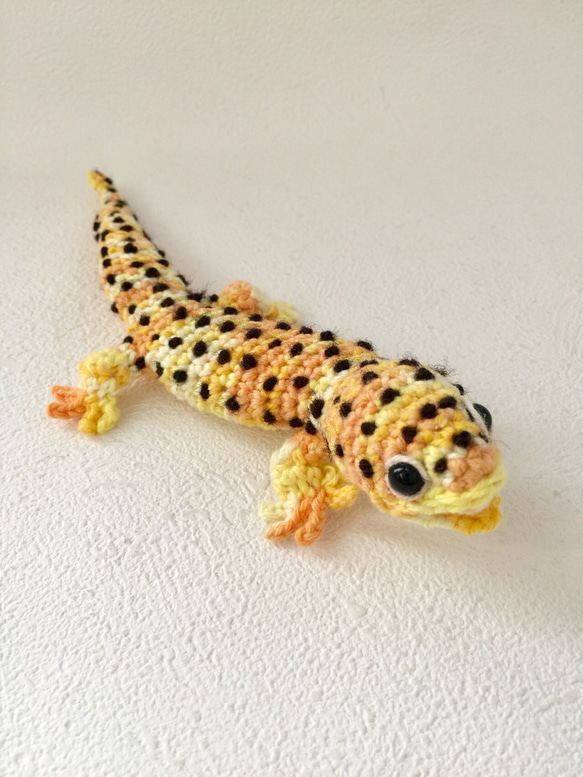 ヒョウモントカゲモドキ (イエロー) あみぐるみ amikomi425 通販
