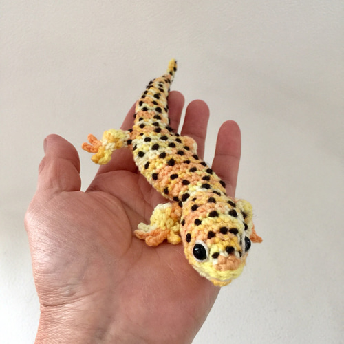 ヒョウモントカゲモドキ (イエロー) あみぐるみ amikomi425 通販
