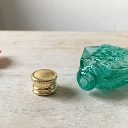 チェコガラス　パフュームボトル GREEN 5枚目の画像