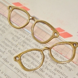 メガネ 7個入り　真鍮古美 [CR-28364] 1枚目の画像