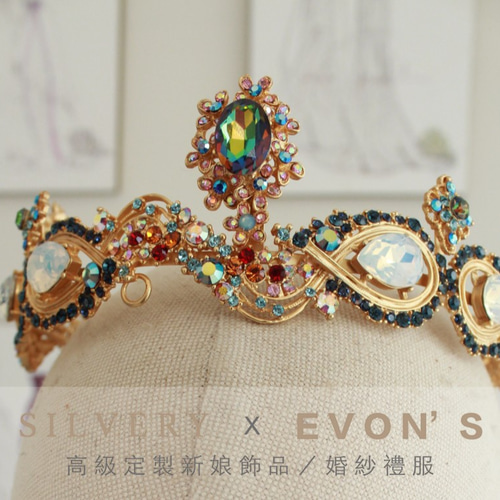 ビザンチン美術Huangjinshidai冠 ヘッドドレス（ウェディング） evon's