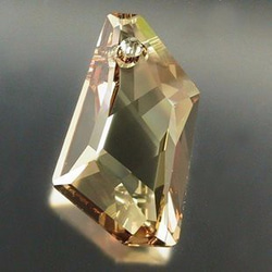 施華洛世奇Swarovski水晶元素, 奧地利進口 金香檳 豎元寶 50mm 單個裝 第1張的照片