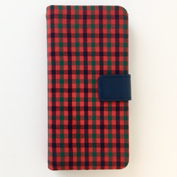 SALE】 ファミリア風チェック iPhoneSE 手帳型スマホケース
