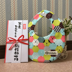 隠れわんこスタイ付きお祝い封筒　短冊名入れ対応！ 2枚目の画像