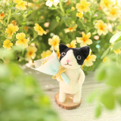 ネコちゃんのガーデンブーケ　ハチワレ 4枚目の画像
