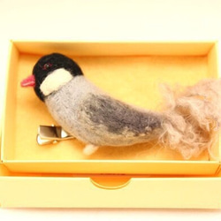 受注生産 もふ鳥さんシリーズ 文鳥  ノーマル 羊毛フェルト 3枚目の画像