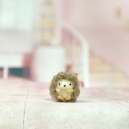 ハリネズミ女の子男の子羊毛フェルト