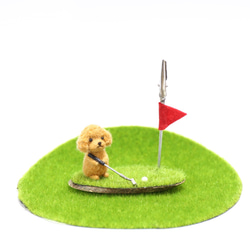 貴賓犬便簽架高爾夫版 第1張的照片