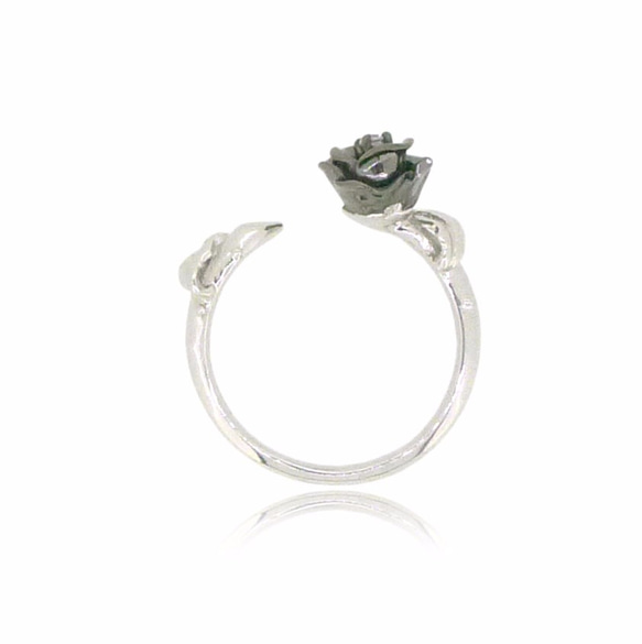HK195~ 925銀玫瑰花造型戒指 第5張的照片