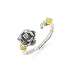 HK196~ 925銀玫瑰花造型戒指 第4張的照片