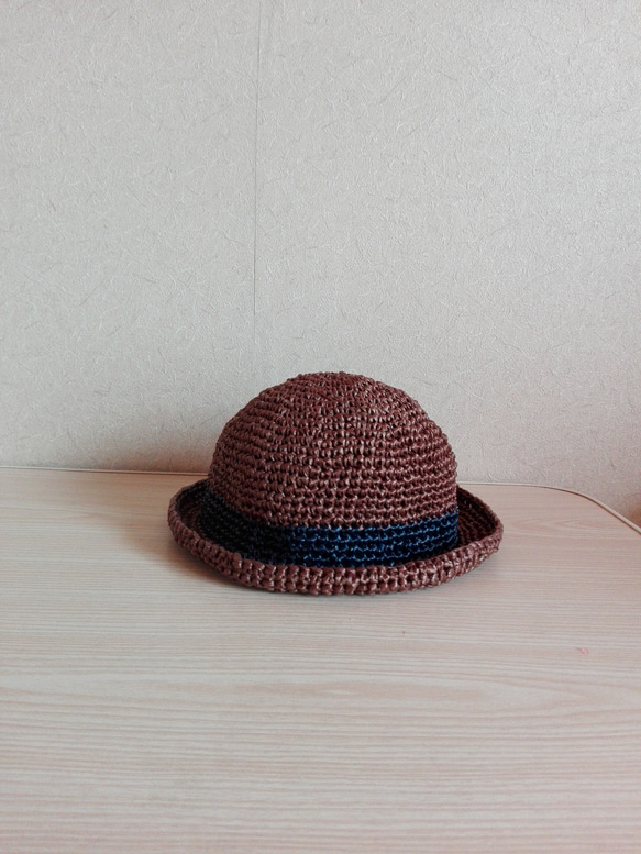 麦わら帽子　販売累計500個
大好評エコアンダリヤで編んだストローハット
どんぐり帽子もあります 3枚目の画像