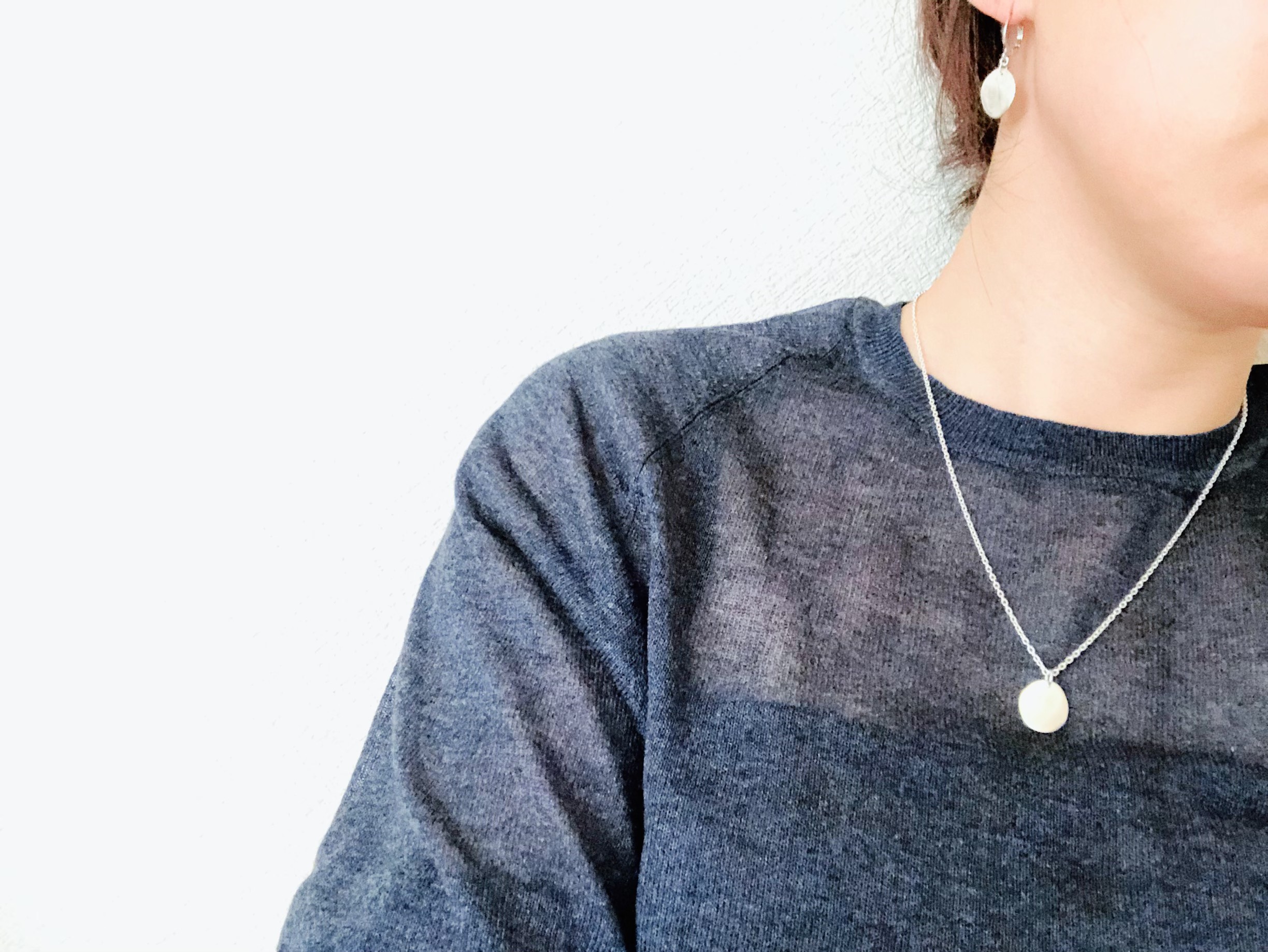 Creema限定 新春福袋/不揃いな波プレート イヤーアクセサリー＆ネックレスセット