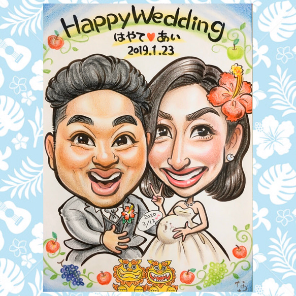 ♫オーダーメイド似顔絵♫⭐️ウェルカムボード⭐️ ♫オーダーメイド似顔絵♫⭐️ウェルカムボード⭐️ 似顔絵ウェルカム