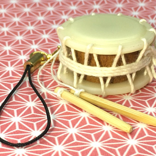 締太鼓ストラップ三十【受注製作】【第7販】※調(紐)の色変更対応 携帯