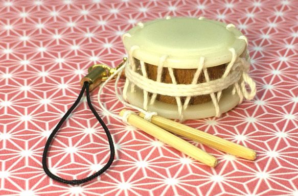 締太鼓ストラップ三十【受注製作】【第7販】※調(紐)の色変更対応 携帯