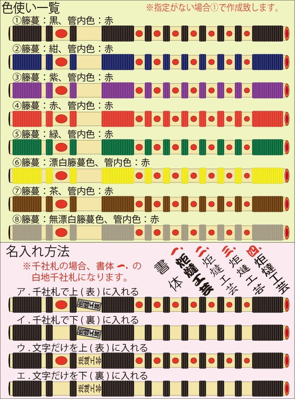 名入れ 神楽笛（総巻篠笛）型ストラップ九十【受注製作】 4枚目の画像