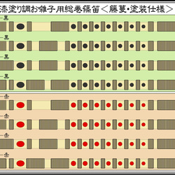 拭漆塗り調お囃子用総巻篠笛ストラップ【受注製作】《再販》 2枚目の画像