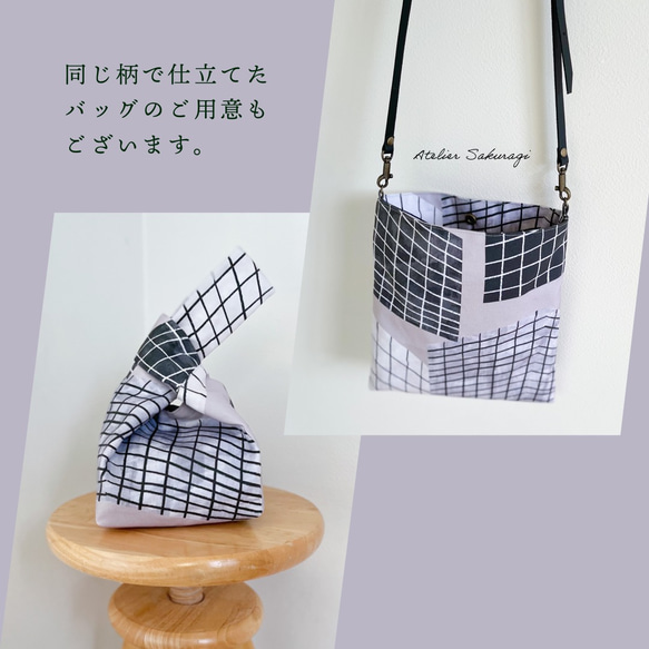 感謝セール20%OFF❗️ MONOTOTE「建物」ﾓﾁｰﾌ/高品質なプリント生地×本革持ち手のバケツバッグ 6枚目の画像