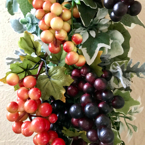 野ぶどうの壁飾り(フェイクグリーン) アートフラワー まりも猫 通販