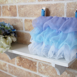 ふわふわオーガンジーのグラデーション移動ポケット/Blue 2枚目の画像