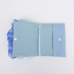 ふわふわオーガンジーのグラデーション移動ポケット/Blue 4枚目の画像