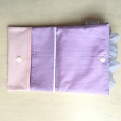 ふわふわオーガンジーのグラデーション移動ポケット/purplepink 4枚目の画像
