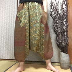 素敵な一点物リメイクパンツ オーダー〕着物をタイパンツにリメイクします【予約受付