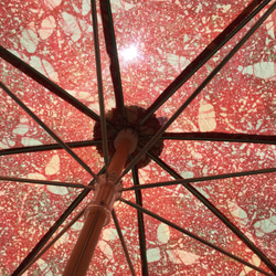 期間限定値下げ！日傘　de　着物　オレンジピンク 5枚目の画像
