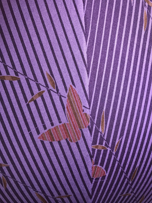 日傘　de　着物　紫に蝶 3枚目の画像