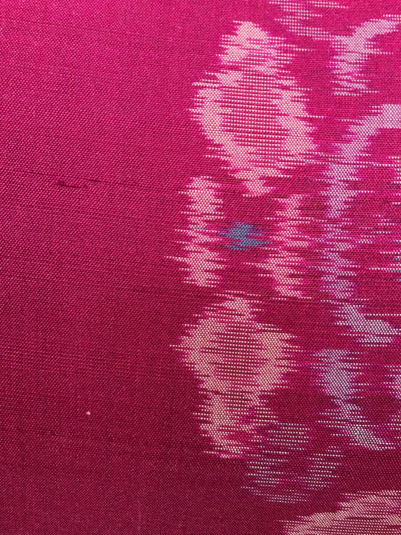 日傘　de　着物　銘仙濃ピンク 3枚目の画像