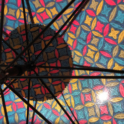 パゴダ日傘　de　着物　カラフル輪繋 5枚目の画像