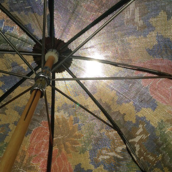 ＳＡＬＥ!!　大島紬リメイク　一点物の日傘　カラー 5枚目の画像