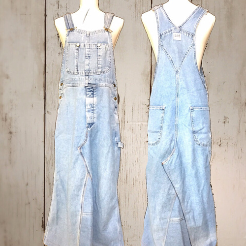 デニムリメイク ロングスカート ジャンスカ ハンドメイド - レディース